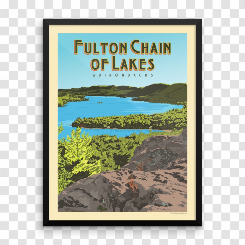 Fulton Chain Of Lakes Raquette Lake Adirondack Park Inlet Moose River - Picture Frame - Antique Poster Decoration Transparent PNG