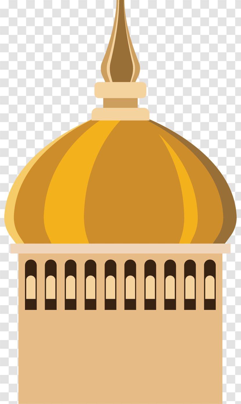 Yellow Illustration - The Castle Of Eid Al Fitr Transparent PNG