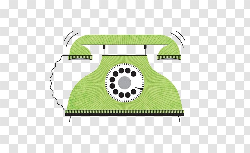 Green Telephone Poster Illustration - Phone Transparent PNG