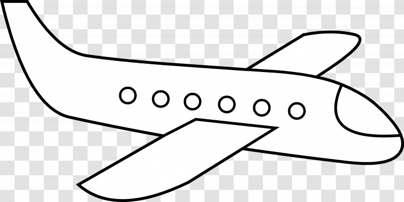 Airplane Drawing Clip Art - Monochrome Photography - Planes Transparent PNG