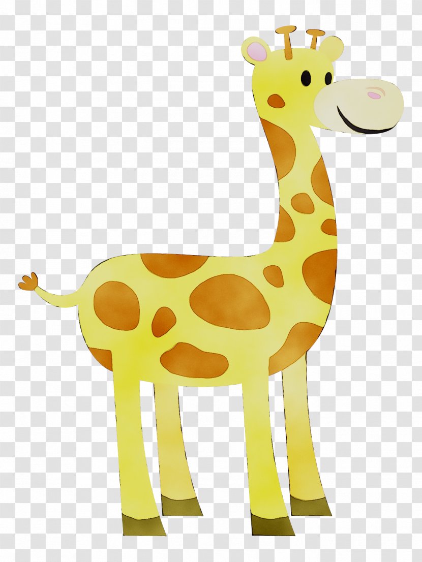 Giraffe Clip Art Product Design Neck - Yellow - Action Toy Figures Transparent PNG