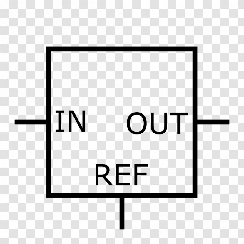 Voltage Regulator Electronic Symbol Electric Potential Difference Circuit - Black And White Transparent PNG