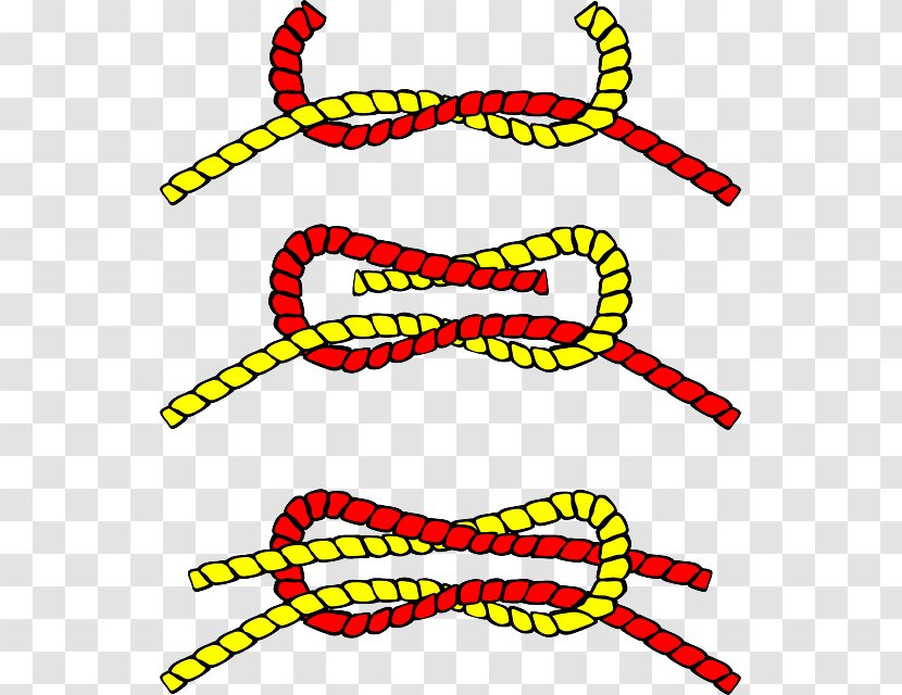 Reef Knot Rope Vector Graphics Anchor Bend - Seizing - Barque Graphic Transparent PNG