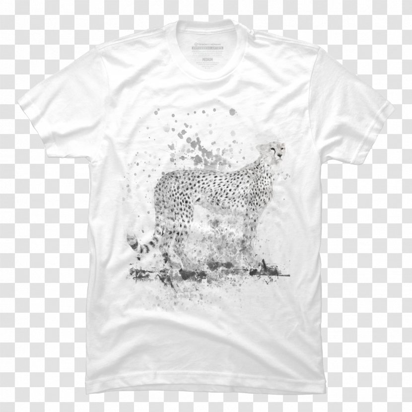 T-shirt Clothing Sleeve Bluza - Black - Cheetah Transparent PNG