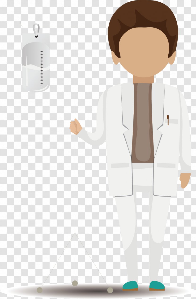 Cartoon Physician Illustration - Medicine - Ready For Infusion Male Doctor Transparent PNG