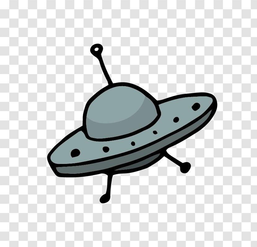 Unidentified Flying Object Saucer Extraterrestrials In Fiction - Drawing - Black And White Transparent PNG