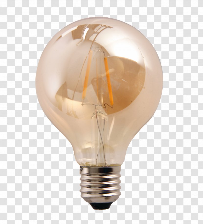 Incandescent Light Bulb Lighting Electrical Filament LED Lamp - Electricity - Golden Globe Transparent PNG