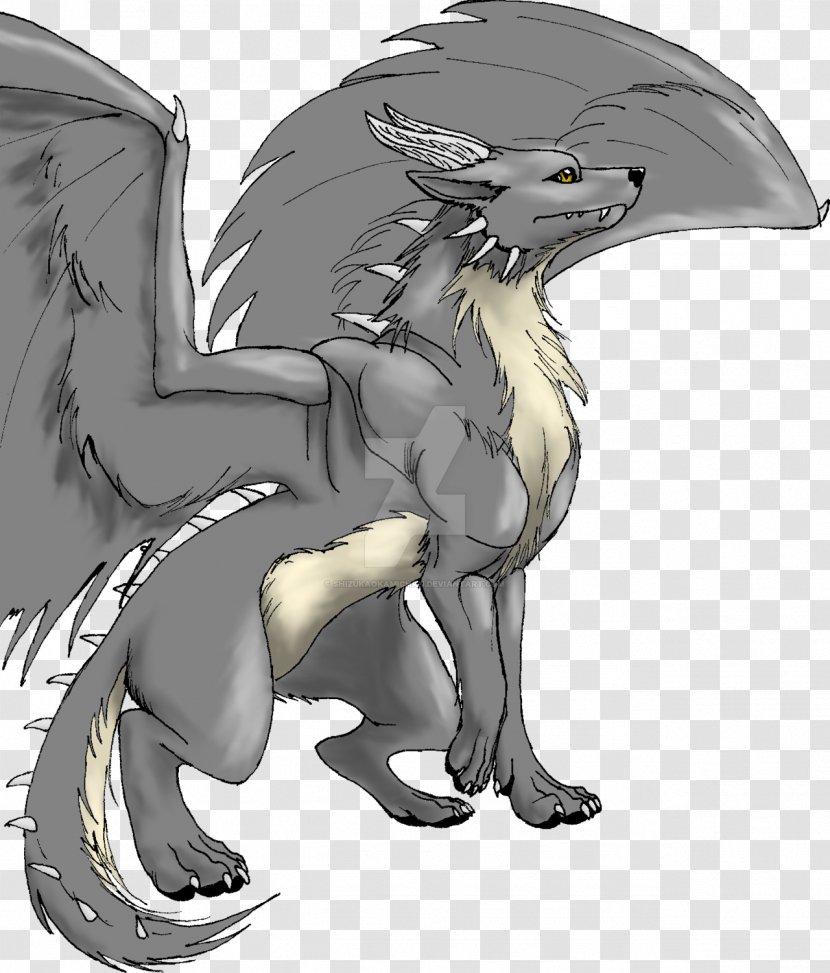 Dragon Wolfdog Drawing - Wing - Bearded Transparent PNG