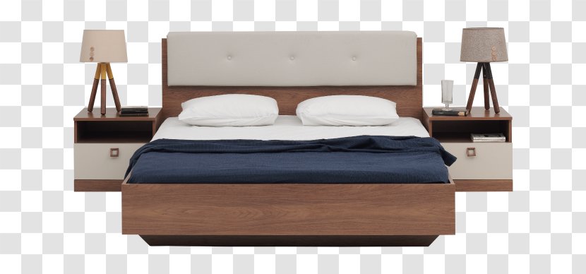 Bed Frame Bedside Tables Bedroom Mattress - Dining Room Transparent PNG