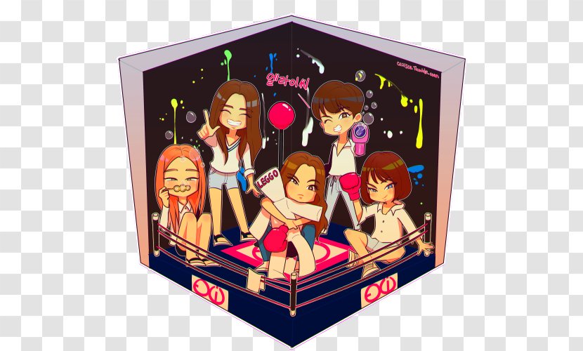 EXID Up & Down Drawing Fan Art K-pop - Seo Hyelin - Hirai Momo Transparent PNG