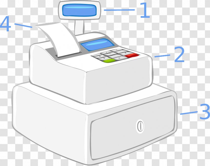 Clip Art Cash Register Currency-counting Machine Money - Currencycounting Transparent PNG