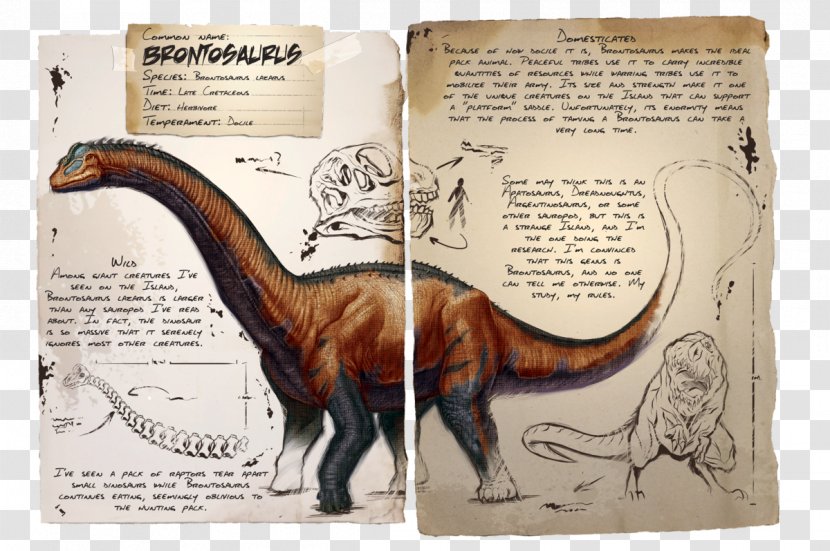ARK: Survival Evolved Brontosaurus Dinosaur Apatosaurus PlayStation 4 - Game - Creatures Transparent PNG