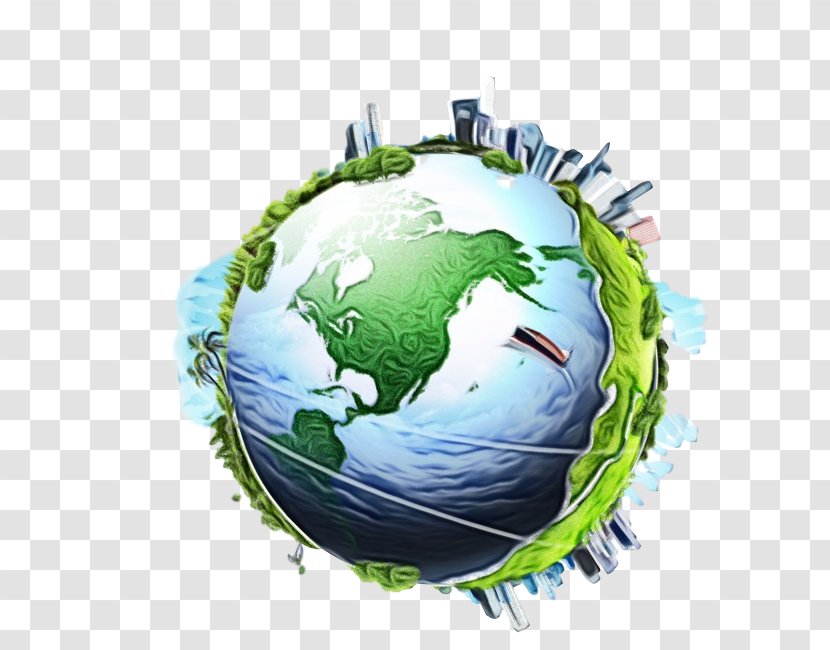 Earth World Globe Planet Logo Transparent PNG