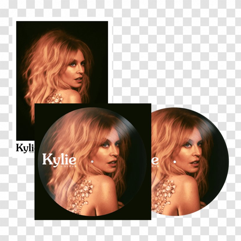 Kylie Minogue Golden Phonograph Record Picture Disc Album - Watercolor Transparent PNG