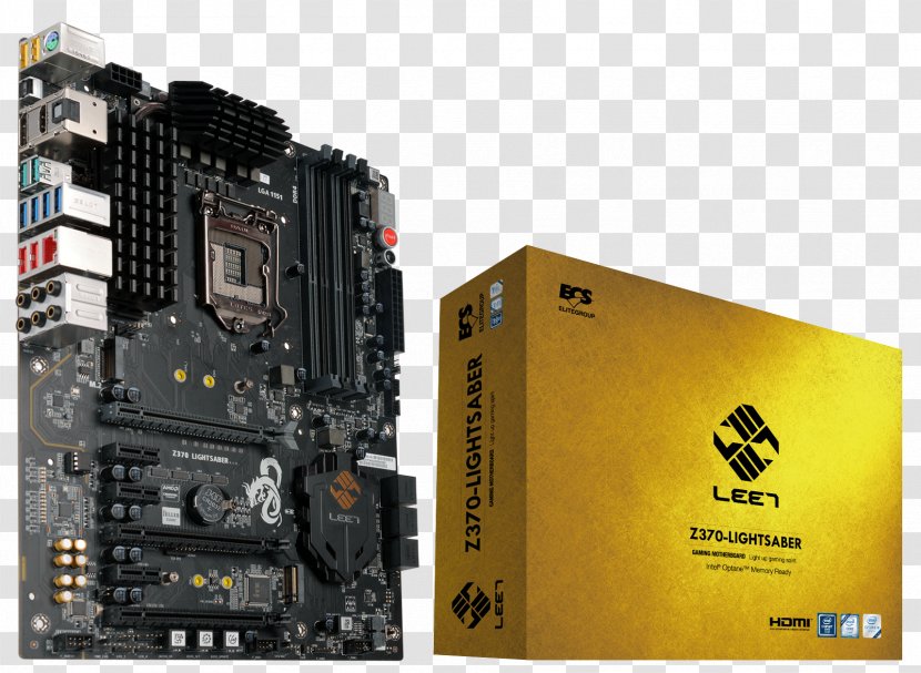 Motherboard Computer Hardware Elitegroup Systems Coffee Lake ASRock Z370 EXTREME4 - Electronic Device Transparent PNG