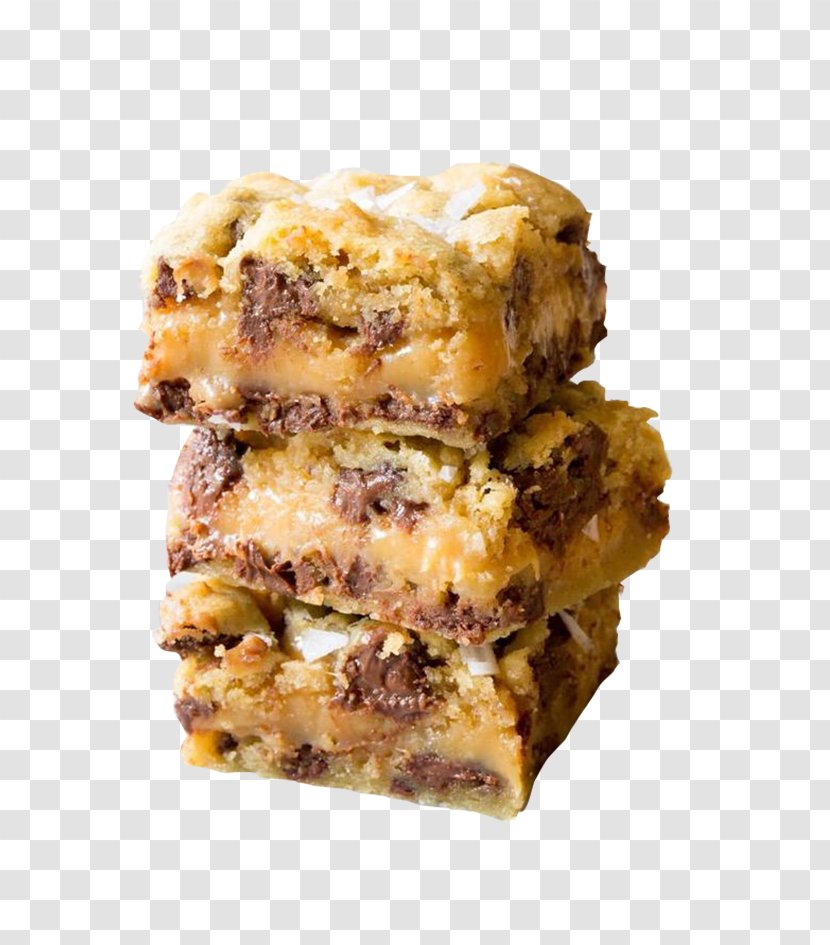 Chocolate Chip Cookie Brownie Fudge Dessert Bar Caramel - Recipe - Pastry Transparent PNG