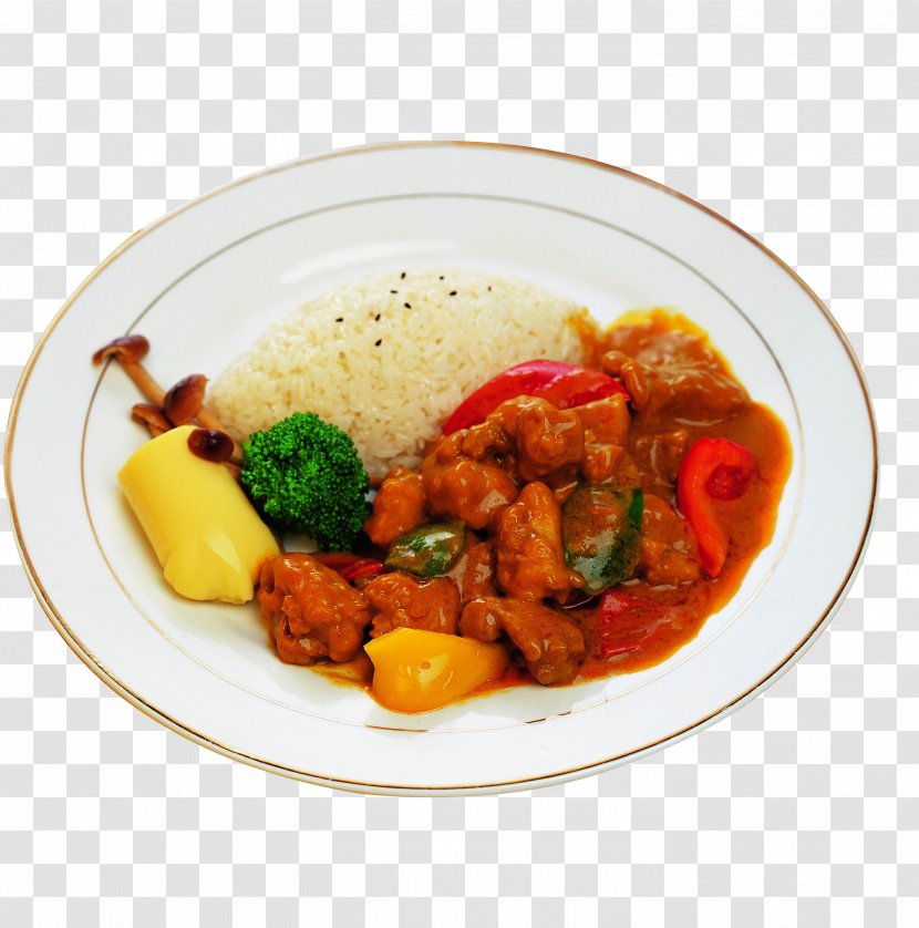 Fast Food Chicken Curry Instant Rice Take-out Cooking - Recipe - Nanyang And To Pull Material Free Transparent PNG