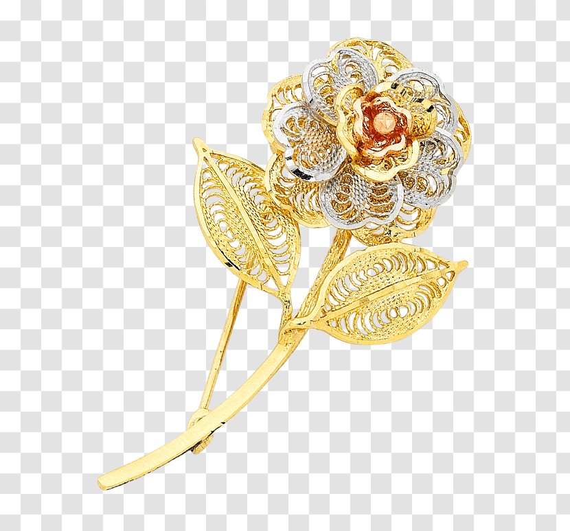 Brooch Jewellery Earring Gold Bangle - Fashion Accessory - Flowers Transparent PNG