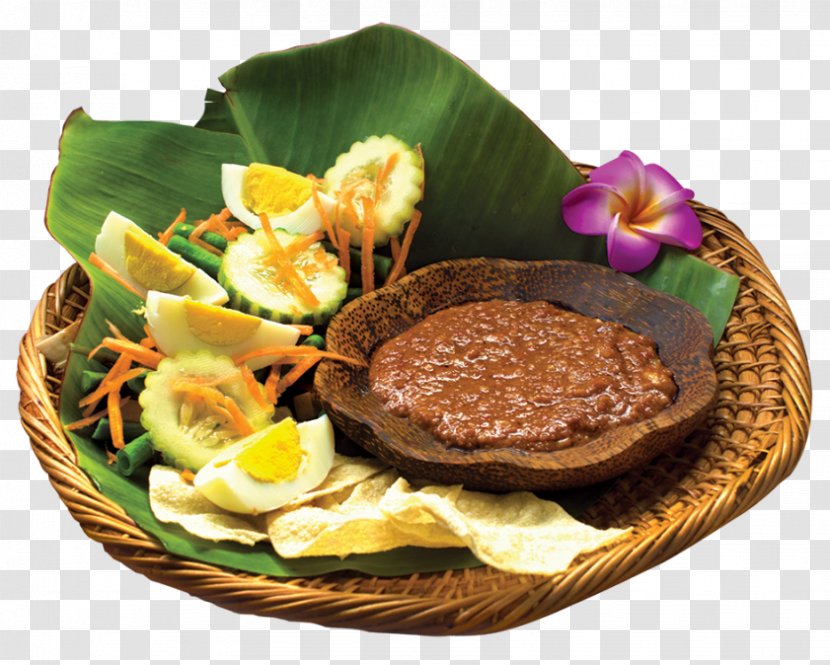 Asian Cuisine Gado-gado Peanut Sauce Vegetarian Dish - Gado Transparent PNG
