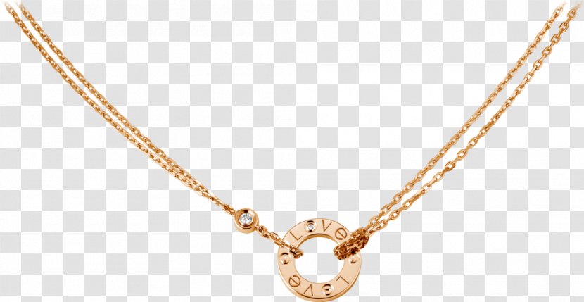 Cartier Necklace Love Bracelet Jewellery Charms & Pendants - Gold Transparent PNG