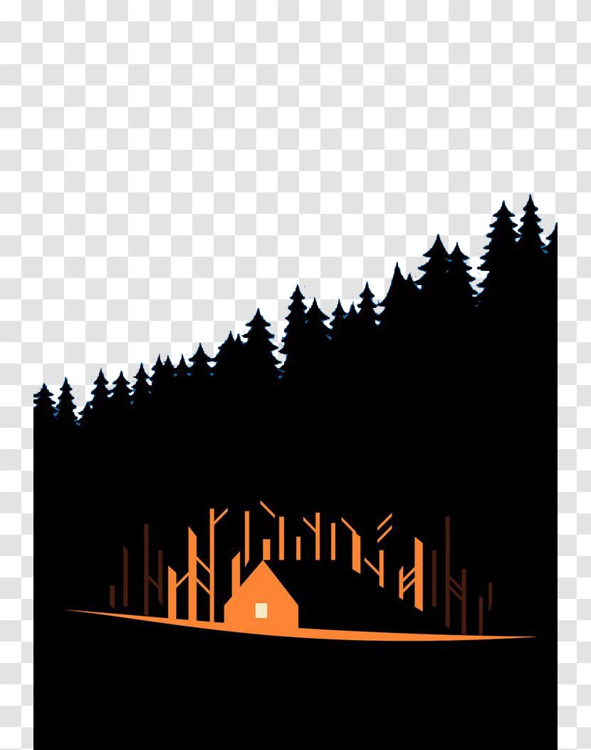 Hey Graphic Design Studio Illustration - Dark Forest Camp Transparent PNG