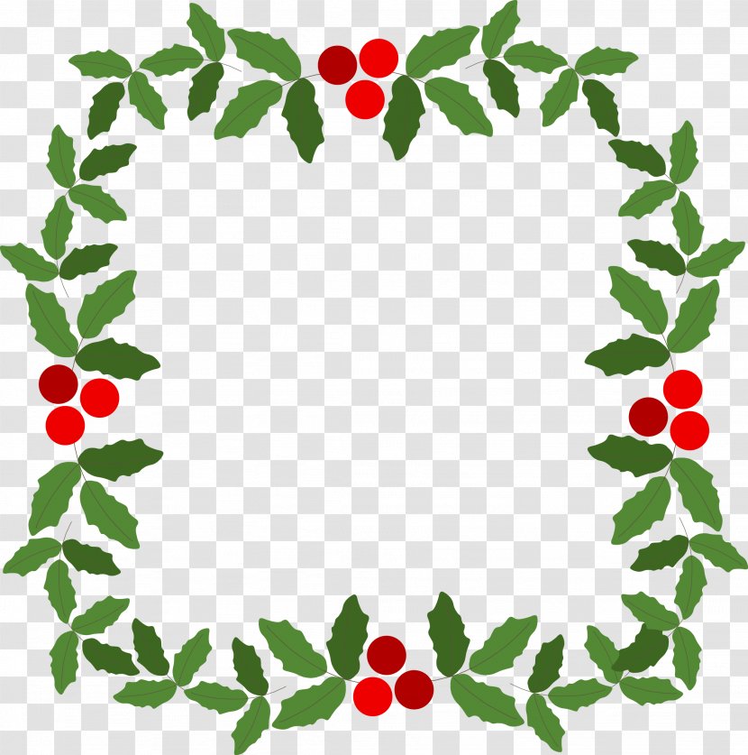 Christmas Ornament Wreath Clip Art - Green - Leaf Garland Transparent PNG