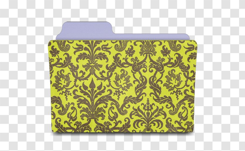 Rectangle Yellow Visual Arts Pattern - Folder Damask Chartreuse Transparent PNG