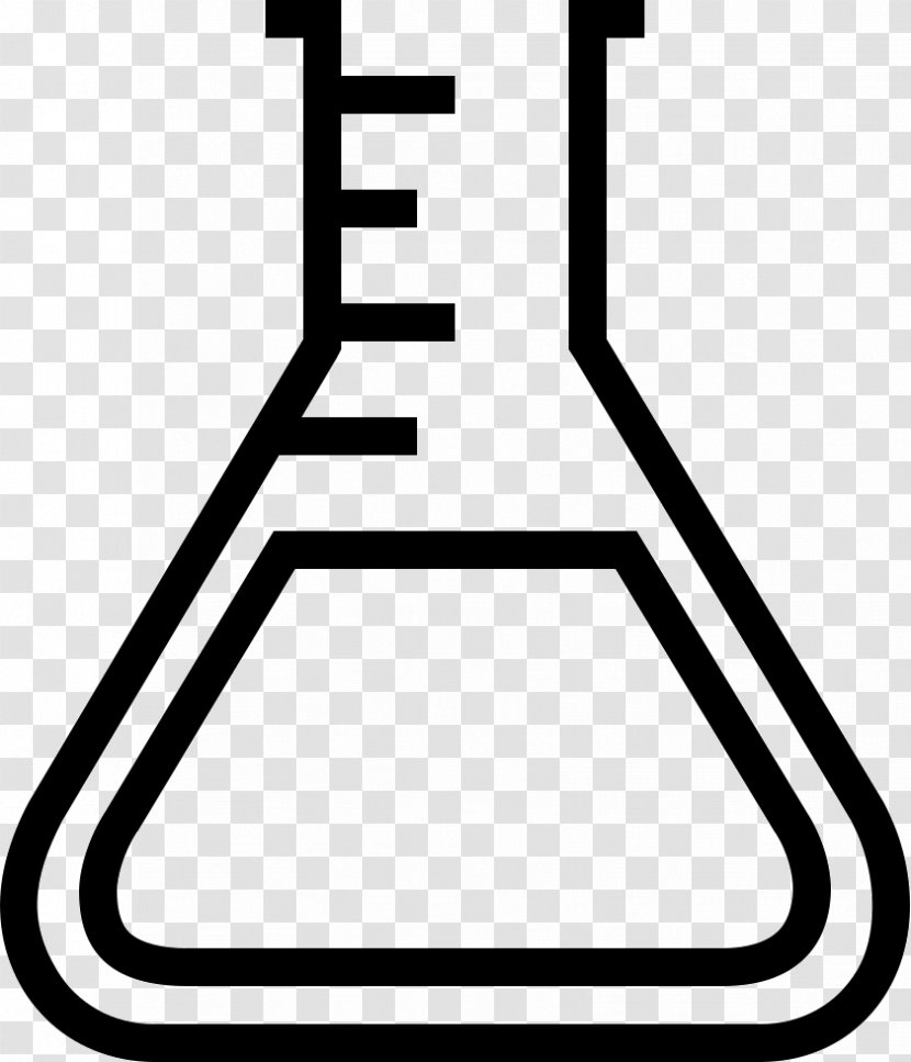 Laboratory Flasks Clip Art - Black - Flask Transparent PNG