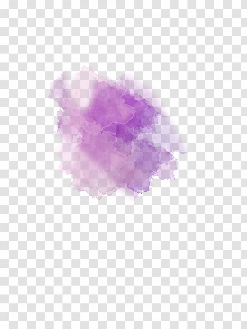 Watercolor Painting Purple - Lilac Transparent PNG