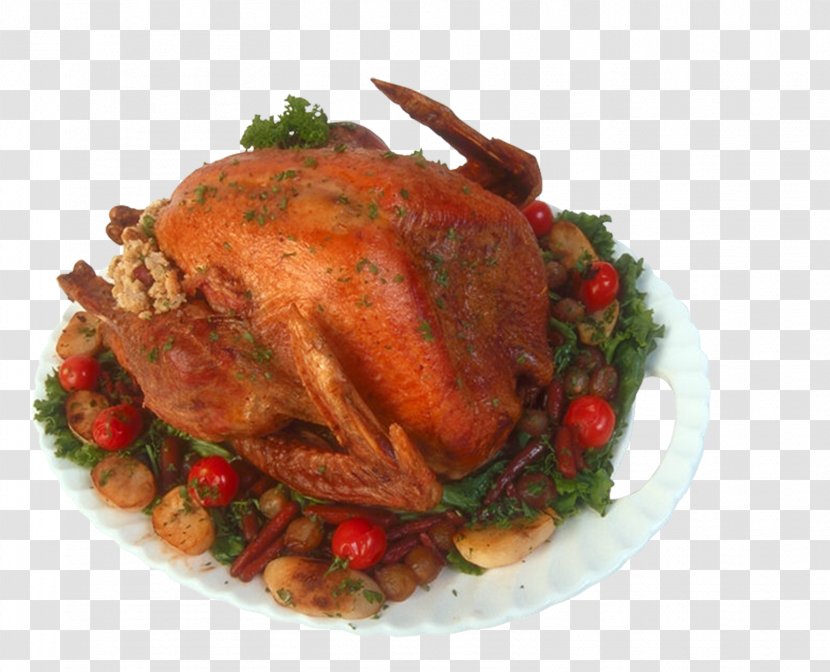 Roast Chicken Roasting Turkey Meat Romeritos - Silhouette Transparent PNG