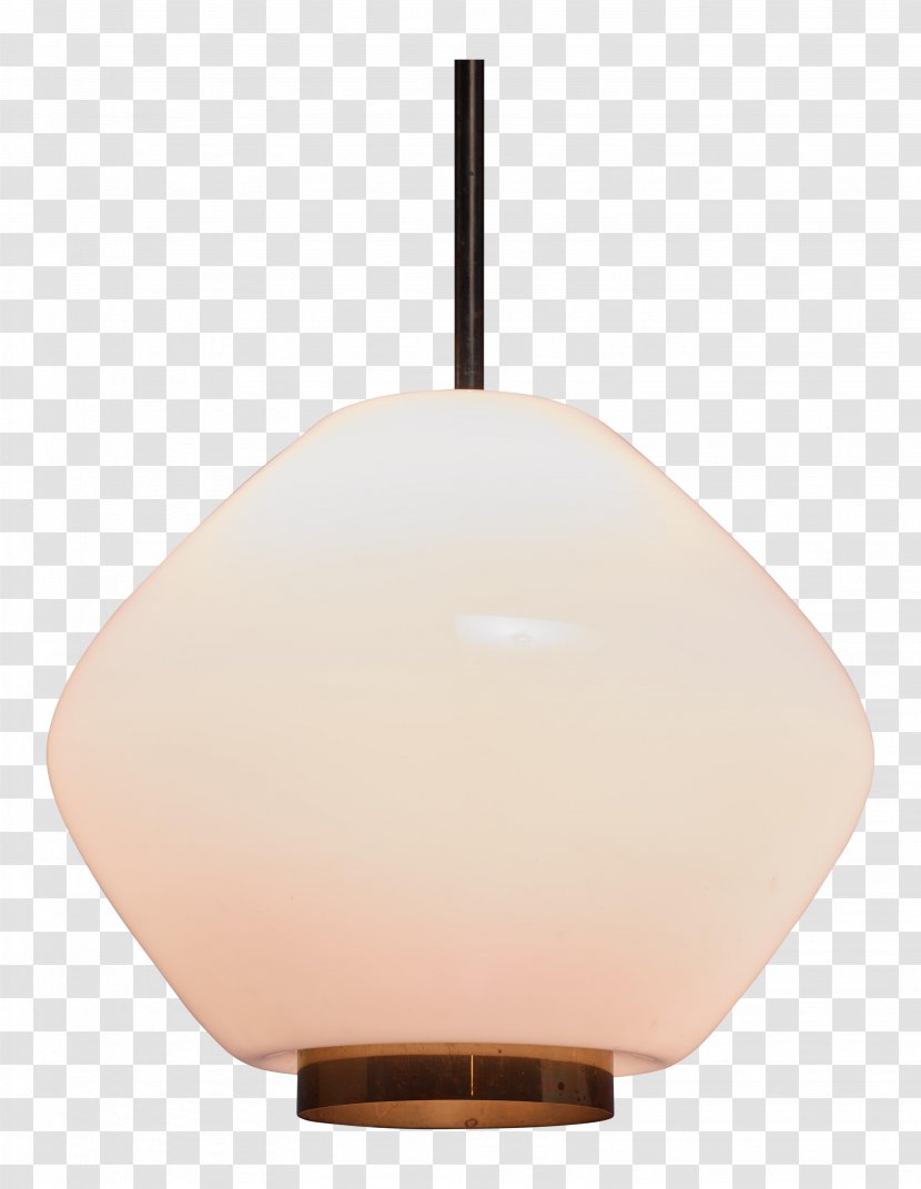 Brass Copper Opaline Glass Incandescent Light Bulb Ceiling Fixture - Paavo Tynell Transparent PNG