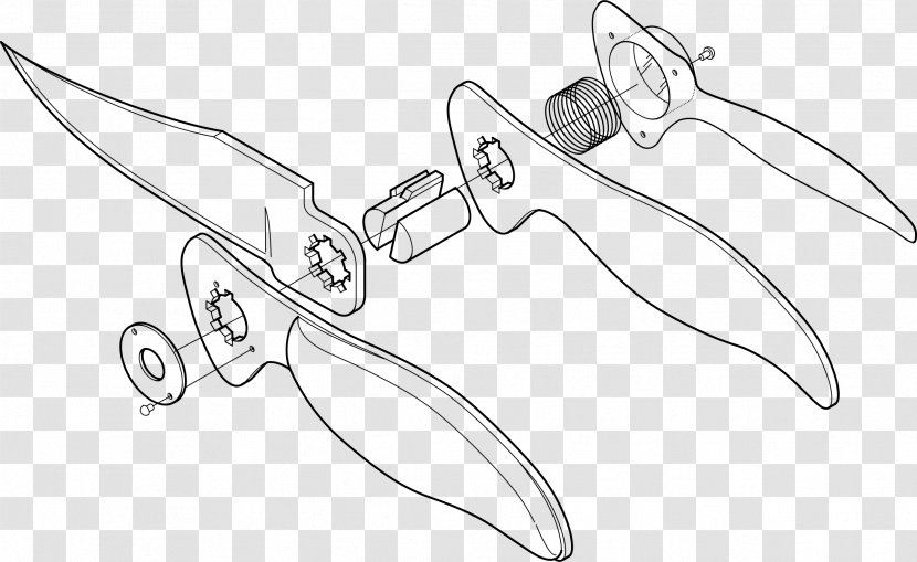Pocketknife Exploded-view Drawing Swiss Army Knife - Flower - Knives Transparent PNG