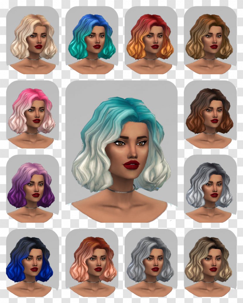 The Sims 4: Vampires Hairstyle Wig - Brown Hair Transparent PNG