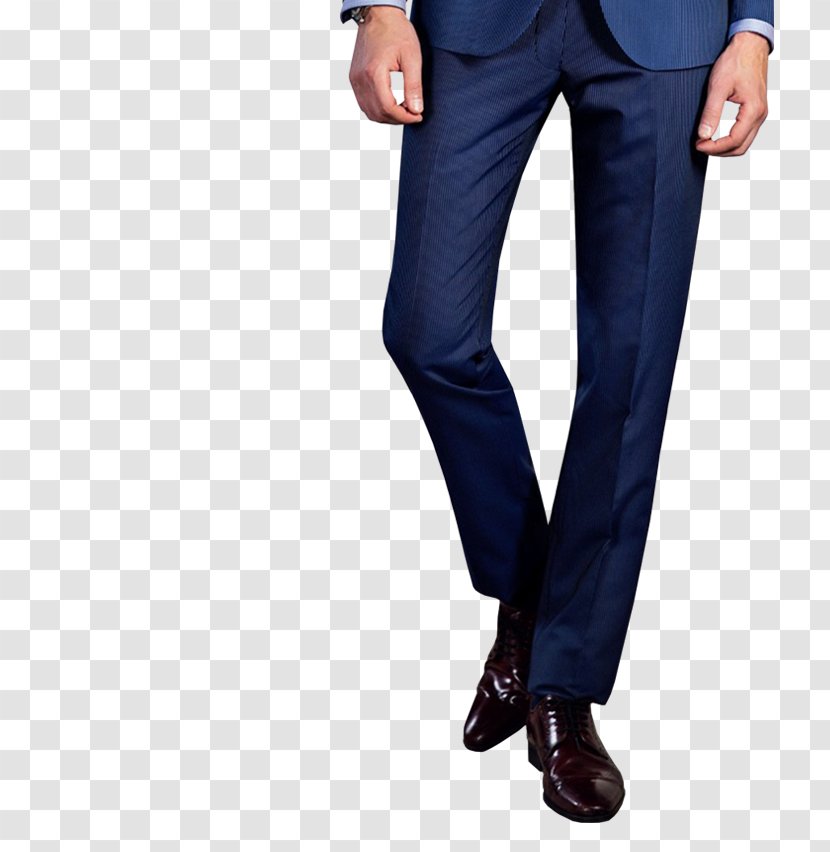 Jeans Pants Suit Tailor Shirt - Cobalt Blue - Trouser Transparent PNG