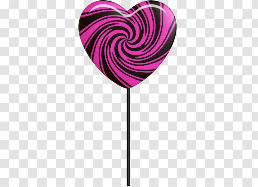 Pink M Heart Lollipop - Sucette Transparent PNG