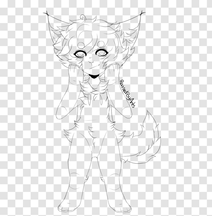 Whiskers Cat Line Art White Sketch - Tree Transparent PNG