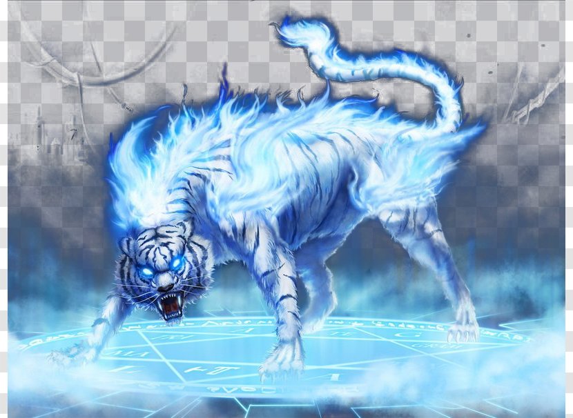 White Tiger High-definition Television Download Wallpaper - Frame - Flames Transparent PNG