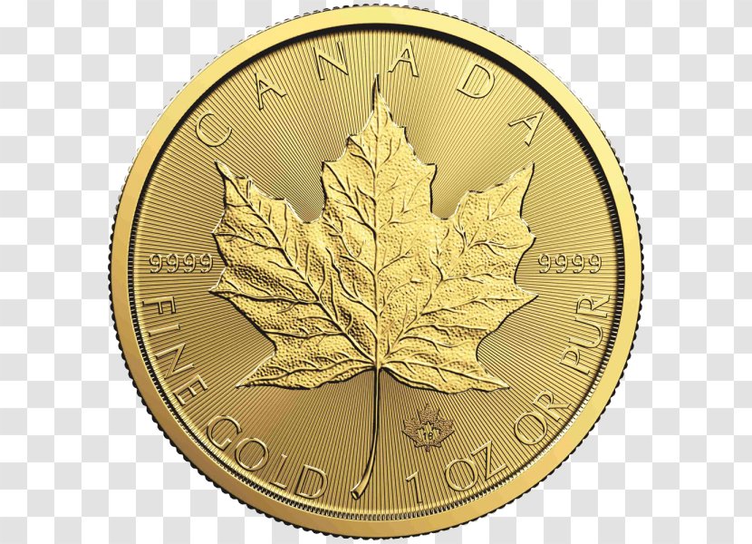Canadian Gold Maple Leaf Bullion Coin American Eagle - Lakshmi Transparent PNG