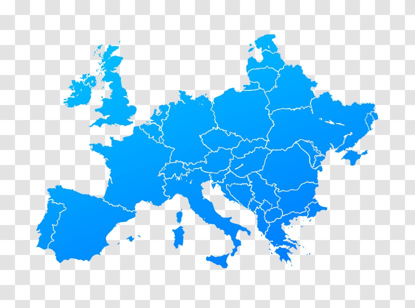 Europe Vector Map - Mapa Polityczna Transparent PNG