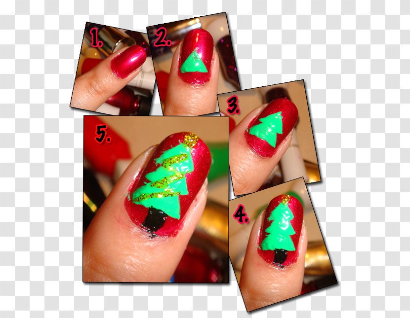 Nail Polish Manicure Art Christmas Tree - Ideas Transparent PNG