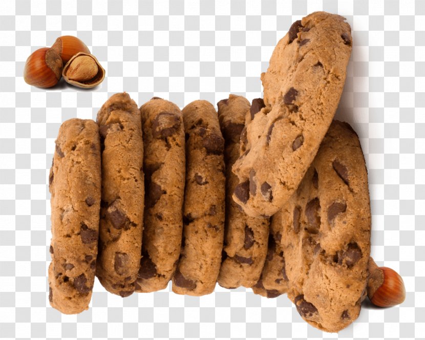 Ice Cream Biscotti Chocolate Chip Cookie Nut - Nuts Cookies Transparent PNG