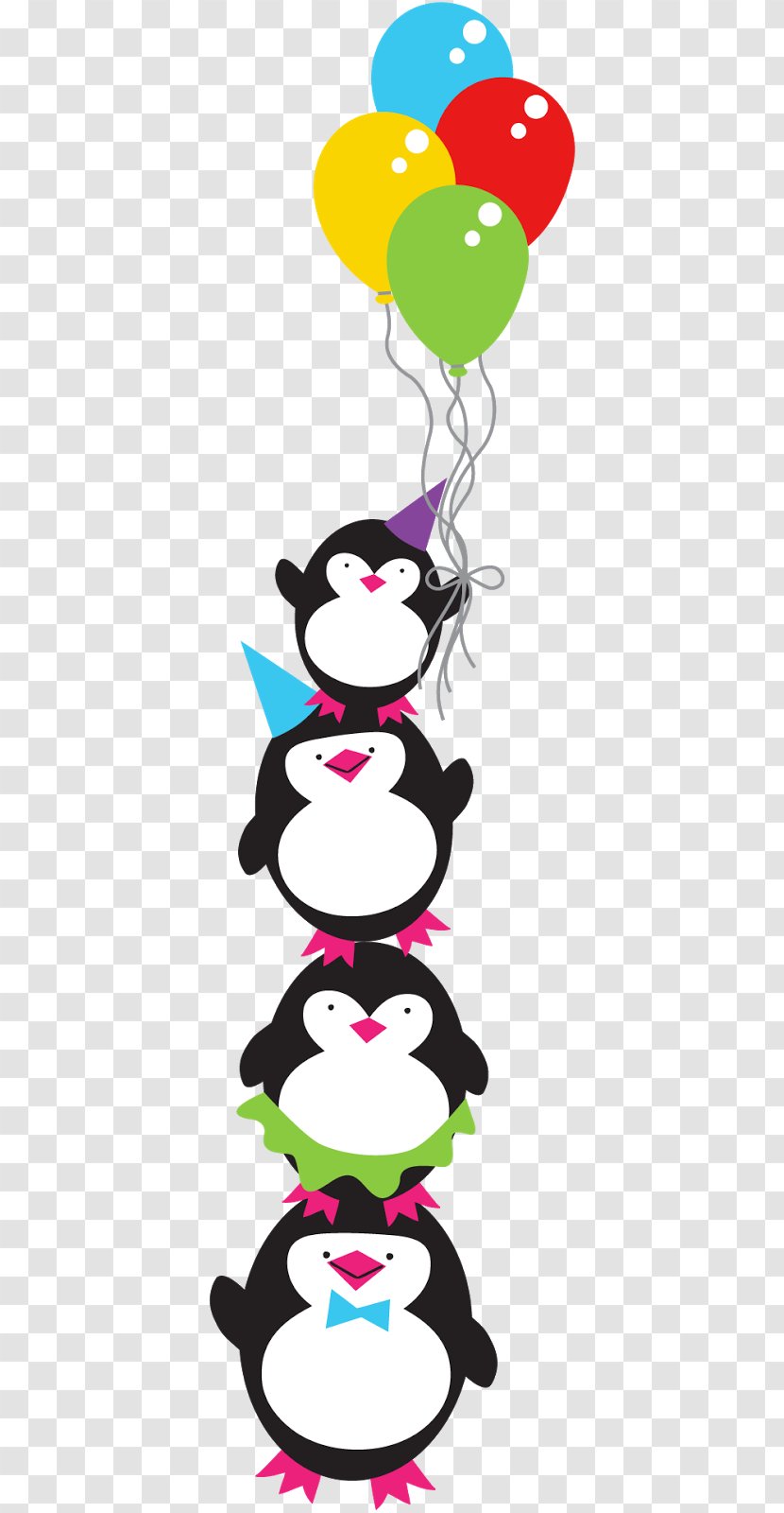 Penguin Circus Birthday Clip Art - Artwork Transparent PNG