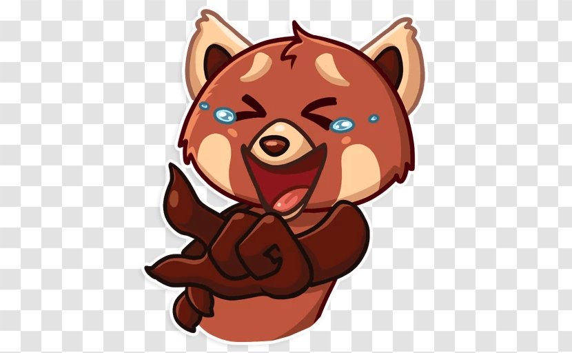 Telegram Giant Panda Sticker Bear Red Transparent PNG