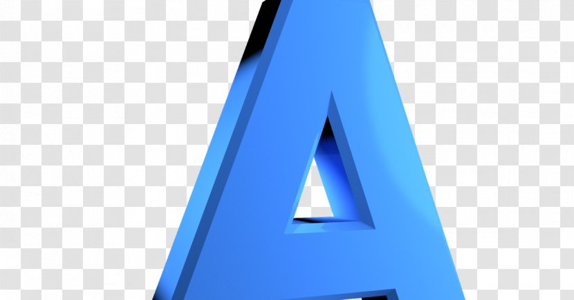 Letter ABC3D Alphabet - Electric Blue - Collection Transparent PNG