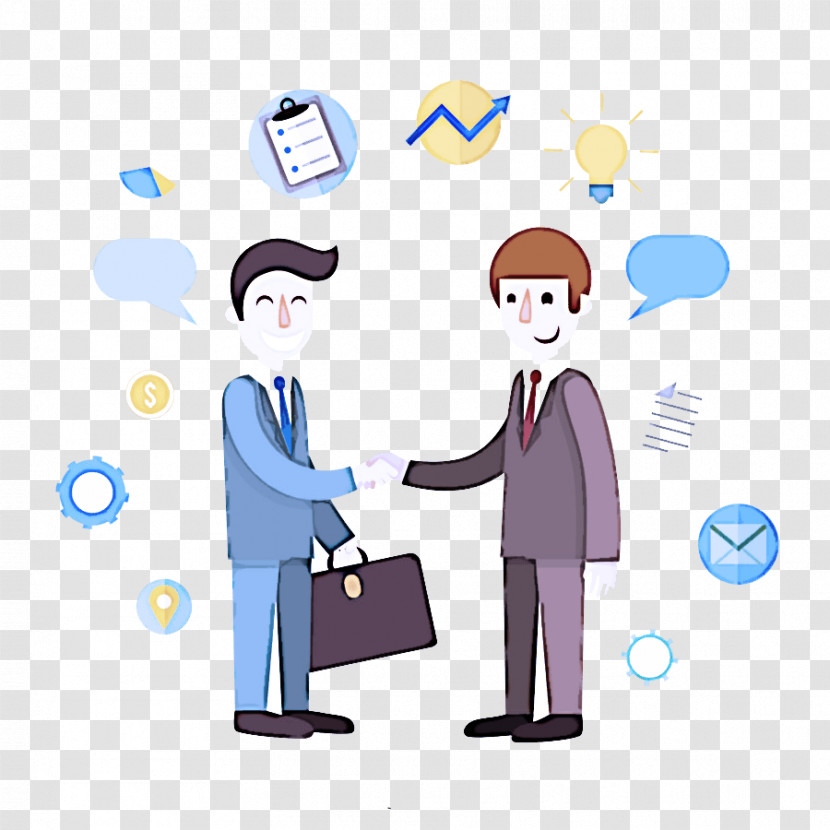 Cartoon Conversation Gesture Job Employment Transparent PNG