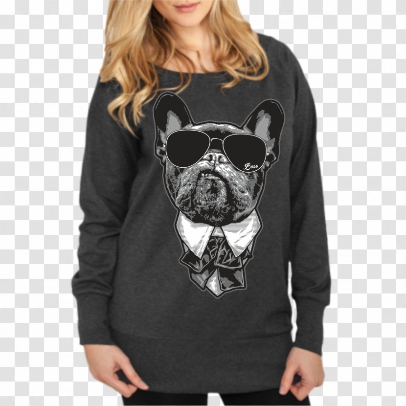 T-shirt French Bulldog Hoodie Sweater Clothing - FRENCH BULLDOG Transparent PNG