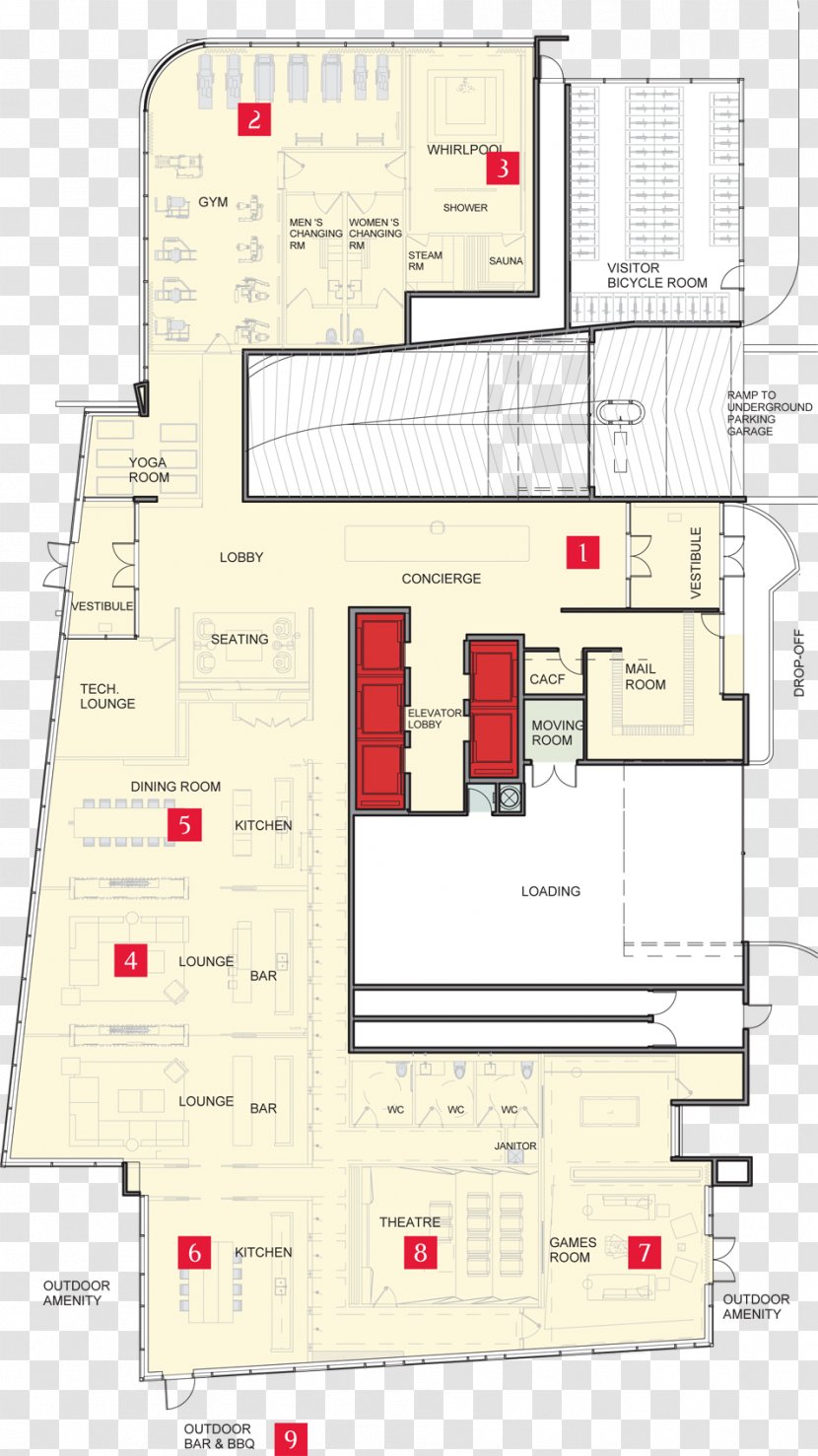 Floor Plan Room Plazacorp Investments Ltd - Elevation - Streetscape Transparent PNG