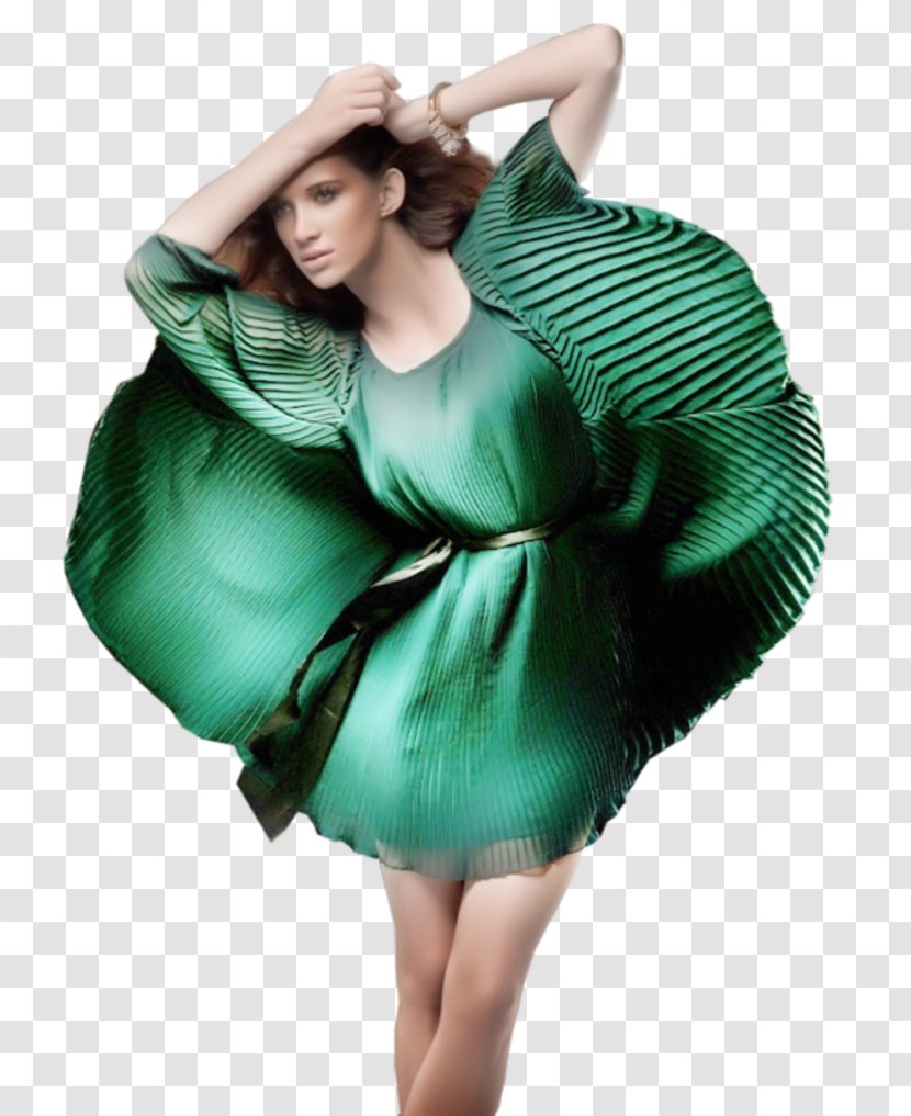 Woman Color Green - Watercolor - Tube Transparent PNG