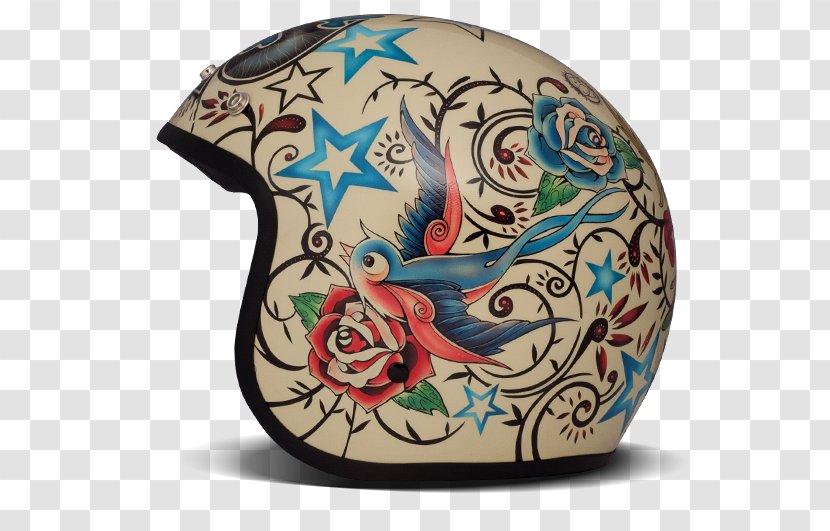 Motorcycle Helmets Scooter Custom - Bobber - Tattoo Old School Transparent PNG