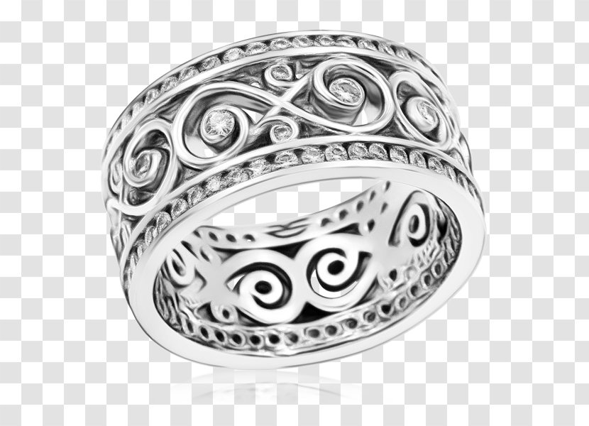 Wedding Ring Body Jewellery Silver - Bangle Transparent PNG